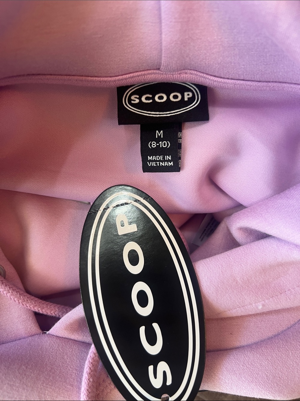 Cropped Lavender Drawstring Hoodie - Picture 12 of 13